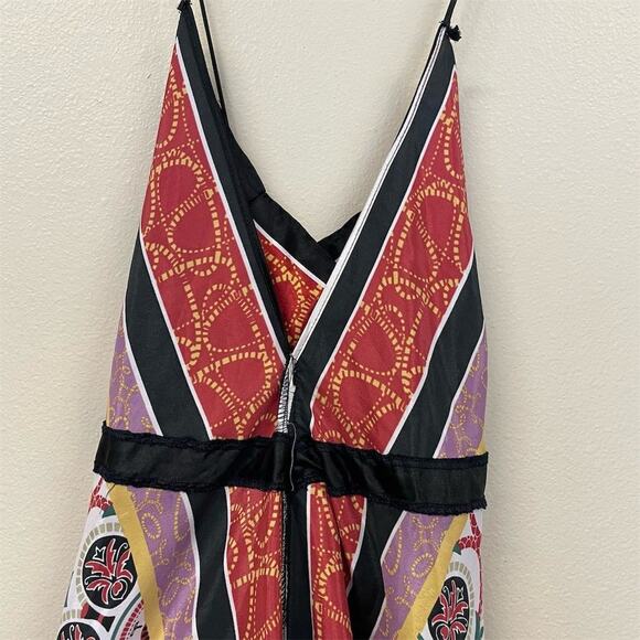 Pookie & Sebastian Satin Print Nicole Dress Women's S Multicolor Formal - Picture 3 of 9